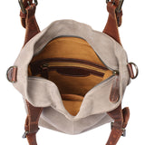 Schultertasche Henkeltasche Shopper Damentasche Veloursleder Leder grau LE0054