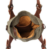 Schultertasche Henkeltasche Shopper Damentasche Veloursleder Leder grün LE0054