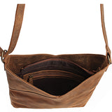 Schultertasche Umhängetasche Handtasche Leder vintage-braun LE0065