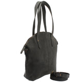 Shopper Schultertasche Damen Handtasche Ledertasche Henkeltasche Leder grau LE0060