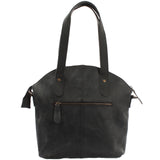 Shopper Schultertasche Damen Handtasche Ledertasche Henkeltasche Leder grau LE0060