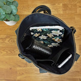 Shopper Schultertasche Damen Handtasche Ledertasche Henkeltasche Leder grau LE0060