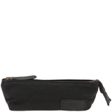 Stiftemappe Federtasche Stifteetui Federmappe Damen Herren Canvas Leder schwarz LE9026