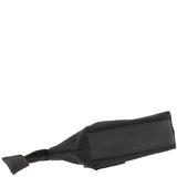 Stiftemappe Federtasche Stifteetui Federmappe Damen Herren Canvas Leder schwarz LE9026