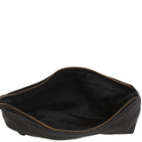 Stiftemappe Federtasche Stifteetui Federmappe Damen Herren Canvas Leder schwarz LE9026