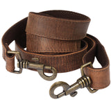 Trageriemen Gurt Schulterriemen Leder braun 175cm LEC-R5