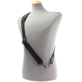 Trageriemen Baumwolle Leder 150cm schwarz LEC-R6