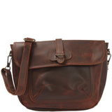 Umhängetasche Damen Schultertasche Damentasche Handtasche Leder braun LE3053