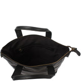 Damentasche Umhängetasche Henkeltasche Leder schwarz LE0068