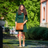 Umhängetasche Ledertasche Schultertasche Leder cognac LE3073