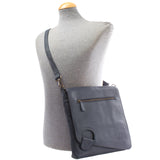 Umhängetasche Ledertasche Damen Schultertasche Leder navy LE3073