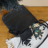 Umhängetasche Ledertasche Damen Schultertasche Leder schwarz LE0066