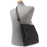 Umhängetasche Ledertasche Damen Schultertasche Leder schwarz LE3073