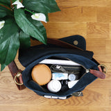 Umhängetasche Ledertasche Damen Schultertasche Wildleder anthrazit LE3027