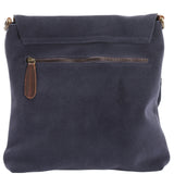 Umhängetasche Damentasche Wildleder Leder indigo blau LE3027