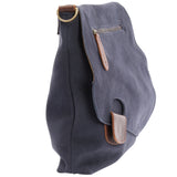 Umhängetasche Damentasche Wildleder Leder indigo blau LE3027