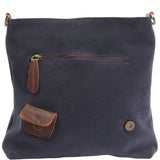 Umhängetasche Damentasche Wildleder Leder indigo blau LE3027