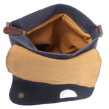 Umhängetasche Damentasche Wildleder Leder indigo blau LE3027