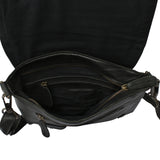 Umhängetasche Ledertasche Schultertasche Leder schwarz LE3027