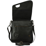 Umhängetasche Ledertasche Schultertasche Leder schwarz LE3027