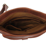 Umhängetasche Schultertasche Damen Herren Used Look Leder braun LE3072