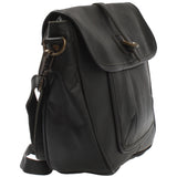 Umhängetasche Damen Schultertasche Damentasche Handtasche Leder schwarz LE3053