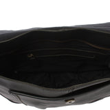 Umhängetasche Damen Schultertasche Damentasche Handtasche Leder schwarz LE3053