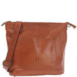 Umhängetasche Schultertasche Damentasche Ledertasche Leder cognac LE3067