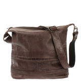 Umhängetasche Schultertasche Damentasche Ledertasche Leder dunkel-taupe LE3076