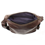 Umhängetasche Schultertasche Damentasche Ledertasche Leder dunkel-taupe LE3076