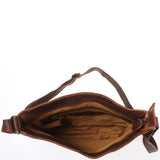 Umhängetasche Schultertasche Freizeittasche Leder braun LE3058
