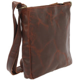 Umhängetasche Schultertasche Freizeittasche Leder braun LE3058