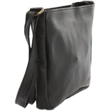 Umhängetasche Schultertasche Freizeittasche Leder schwarz LE3058