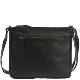 Umhängetasche Schultertasche Freizeittasche Leder schwarz LE3058