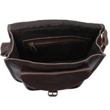 Umhängetasche Schultertasche Freizeittasche Rindsleder dunkelbraun LE3085