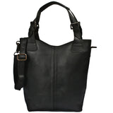 Umhängetasche Schultertasche Henkeltasche Damentasche Leder schwarz LE0054