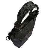 Umhängetasche Schultertasche Henkeltasche Damentasche Leder schwarz LE0054