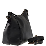 Umhängetasche Schultertasche Ledertasche Leder schwarz LE0058