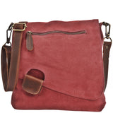 Umhängetasche Ledertasche Damen Schultertasche Wildleder altrosa LE3027