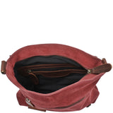 Umhängetasche Ledertasche Damen Schultertasche Wildleder altrosa LE3027