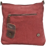 Umhängetasche Ledertasche Damen Schultertasche Wildleder altrosa LE3027