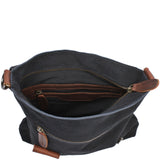 Umhängetasche Ledertasche Damen Schultertasche Wildleder anthrazit LE3027