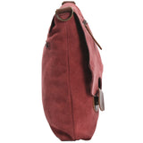 Umhängetasche Ledertasche Damen Schultertasche Wildleder bordeaux LE3027