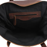 Weekender Reisetasche Shopper Damen Herren Leder Canvas mokka LE2013