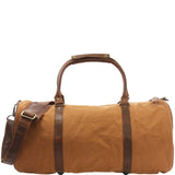 Weekender Reisetasche Sporttasche vintage Leder Canvas 53cm cognac LE2004