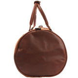 Weekender Reisetasche Sporttasche vintage Leder Canvas 53cm cognac LE2004