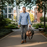 Weekender Reisetasche Sporttasche vintage Leder Canvas 53cm grün LE2004