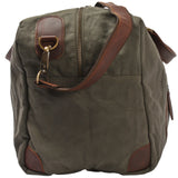 große Reisetasche Weekender Handgepäck Canvas Leder 53cm grün LE2020