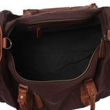 Weekender Reisetasche Sporttasche vintage Leder Canvas mokka LE2004