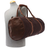 Weekender Reisetasche Sporttasche vintage Leder Canvas mokka LE2004